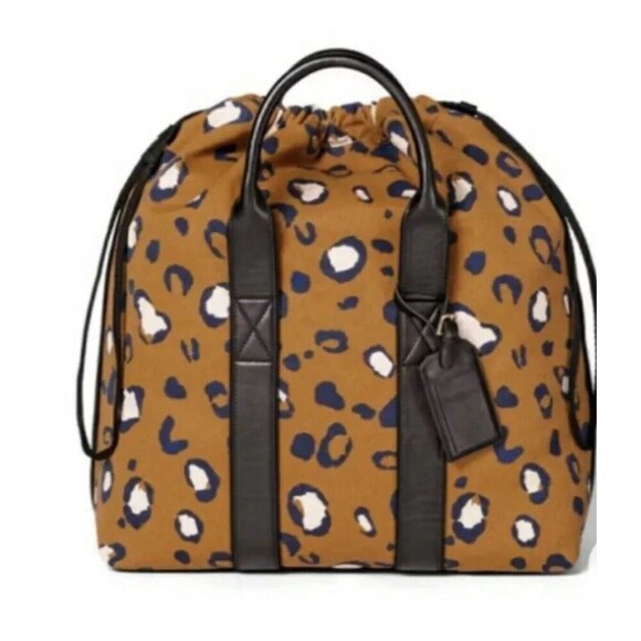 3.1 Phillip Lim for Target Leopard Drawstring Carryall Bag Overnight Travel Hobo - Picture 1 of 11